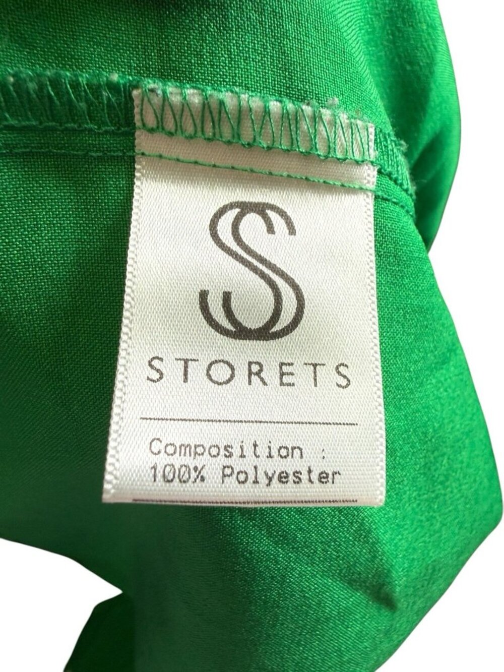 Storets Womens Green Button Up Blouse Size S/M Office Spring Euc — image 6 of 7